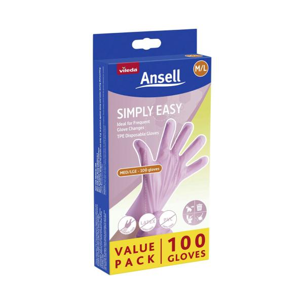 Ansell Simply Easy Tpe Gloves M/l