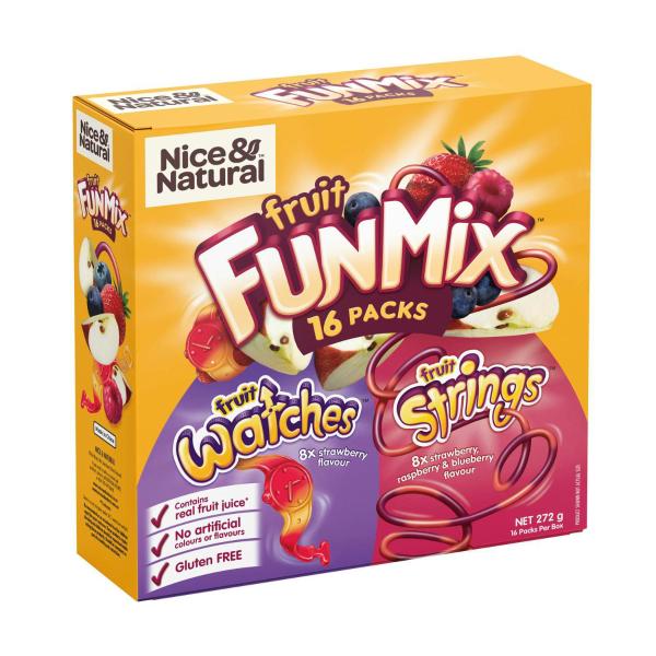 Fruit Fun Mix Variety Multipack Lunch Box School Snacks 16 Pack