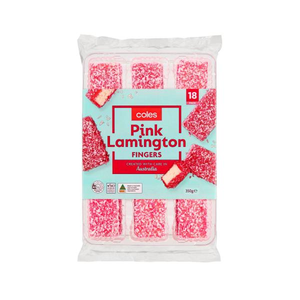 Pink Lamington Fingers 18 Pack