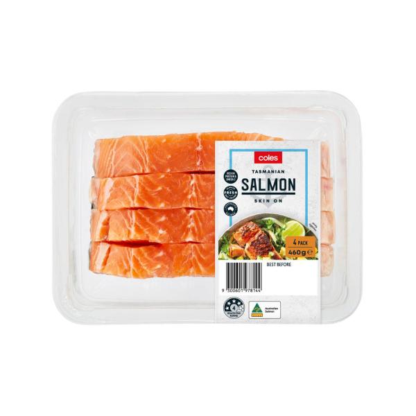 Tasmanian Salmon Portions Skin On 4 Pack