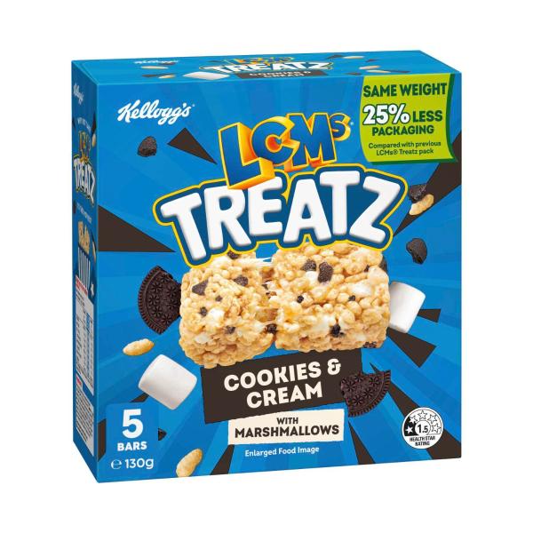 LCMs Treatz Cookies & Cream Bars 5 Pack