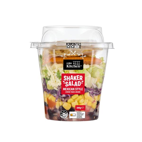 Mexican Style Cheese Taco & Beans Shaker Salad