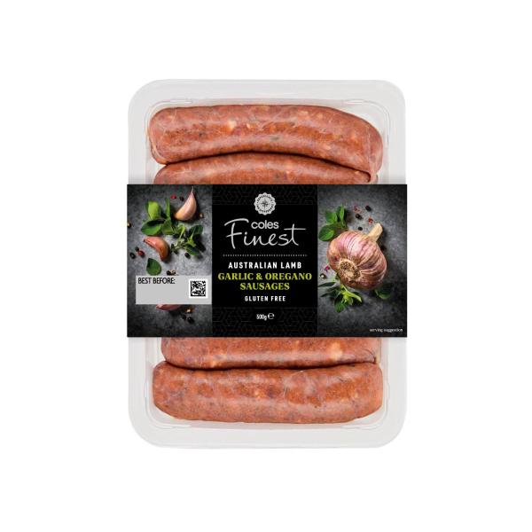 Lamb Garlic & Oregano Sausages