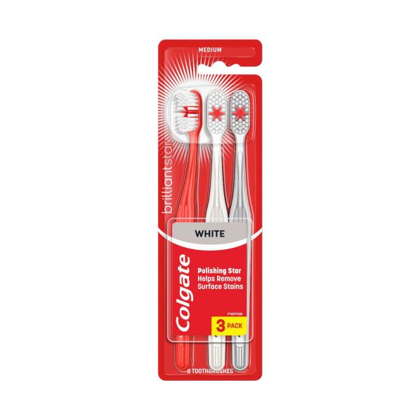 Brilliant Star White Toothbrush Medium