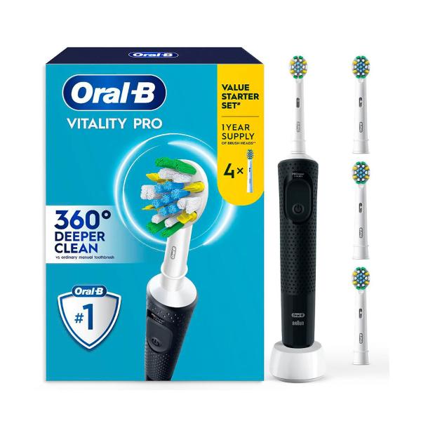 Vitality Pro D/ C E-toothbrush + Refills Black