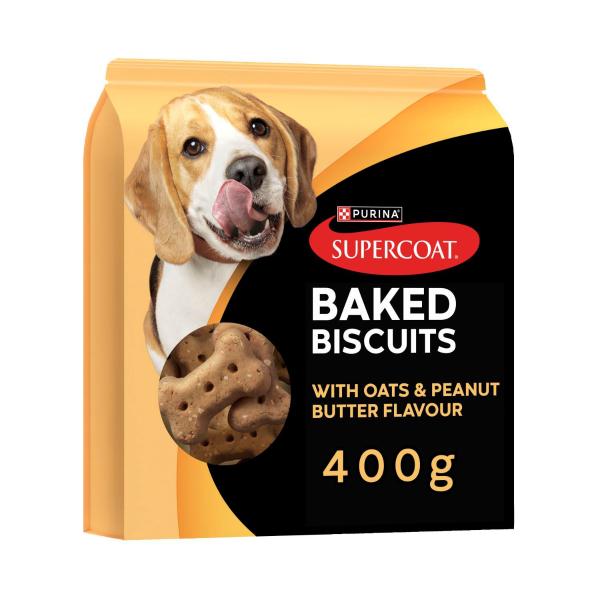 Peanut Butter & Oats Baked Biscuits Dog Treats