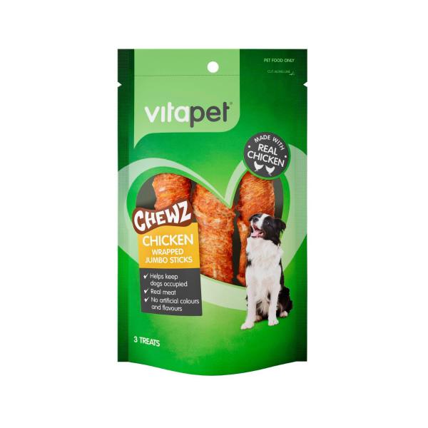 Chewz Dog Treats Jumbo Sticks Chicken