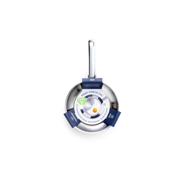 Bright Stainless Steel Frypan