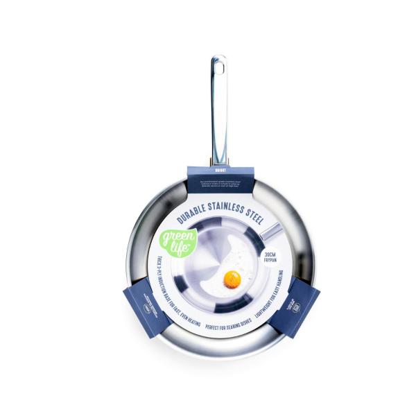Bright Stainless Steel Frypan