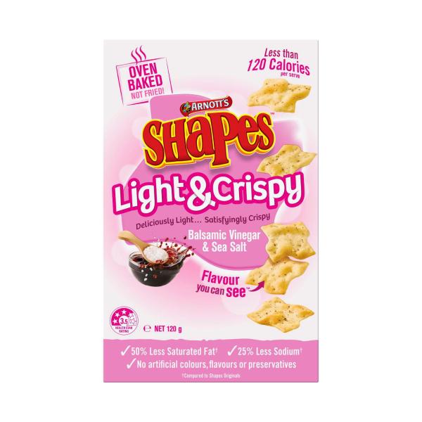 Shapes Light & Crispy Salt & Vinegar Cracker Biscuits