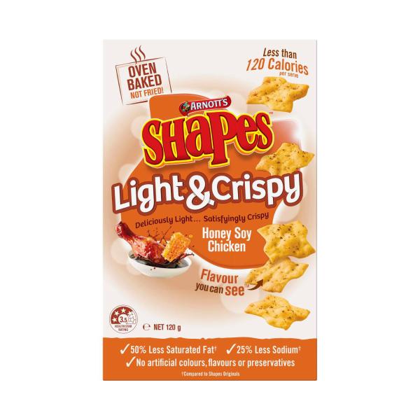 Shapes Light & Crispy Honey Soy Chicken Cracker Biscuits