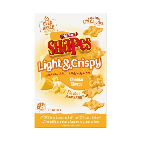 Shapes Light & Crispy Cheddar Cheese Cracker Biscuits