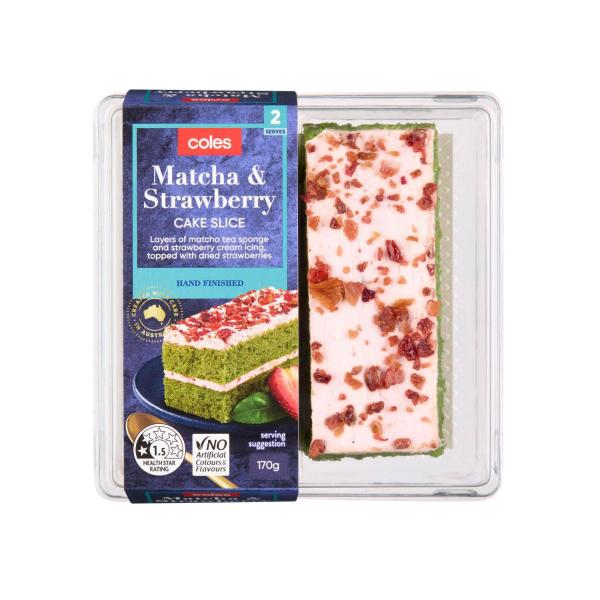 Matcha Strawberry Cake Slice 2 Pack