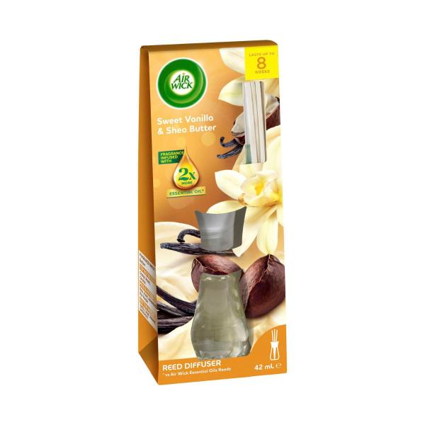 2X Essential Oil Reed Diffuser Sweet Vanilla & Shea Butter