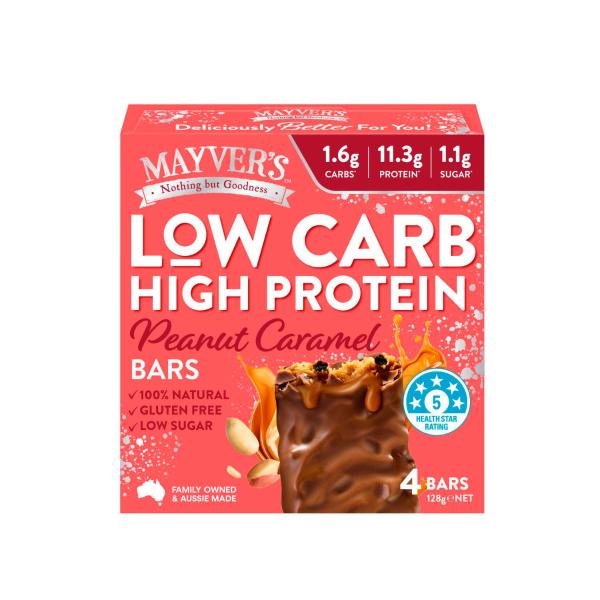 Low Carb High Protein Peanut Caramel Bars 4 Pack