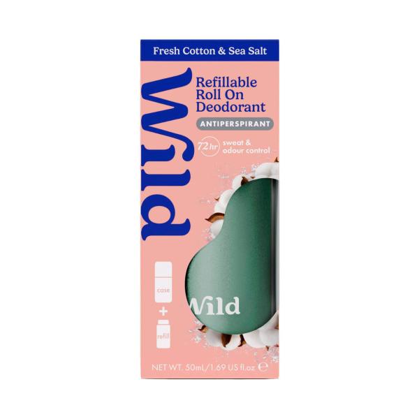 Deodorant 72hr Roll On Aqua Case With Cotton & Sea Salt