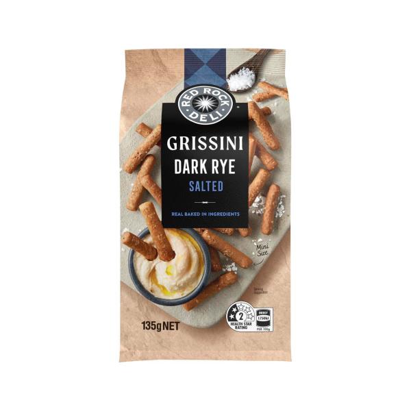 Mini Grissini Salted Dark Rye