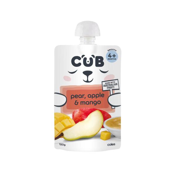 Pear Apple & Mango Baby Food Pouch 4+ Months