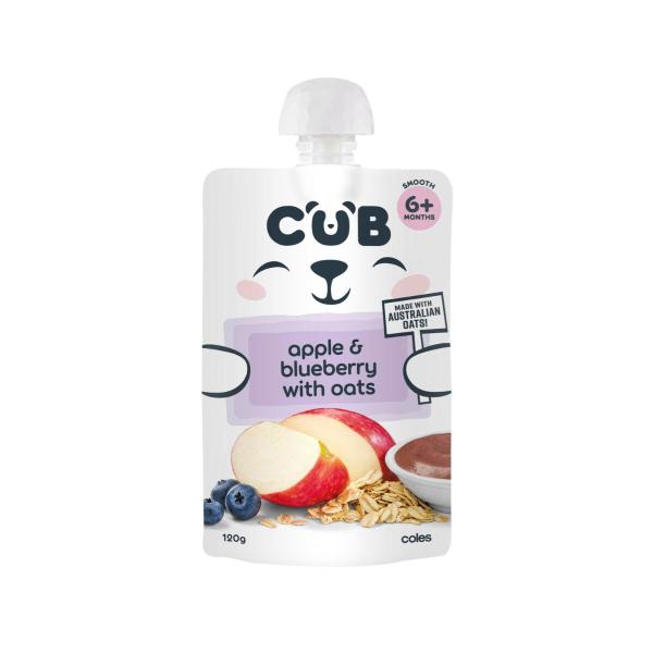 Apple & Blueberry With Oats Baby Food Pouch 6+ Months