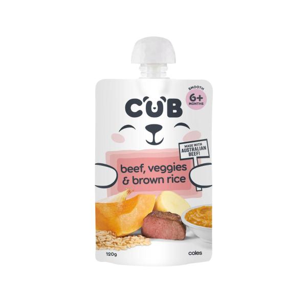 Beef Veggies & Brown Rice Baby Food Pouch 6+ Months