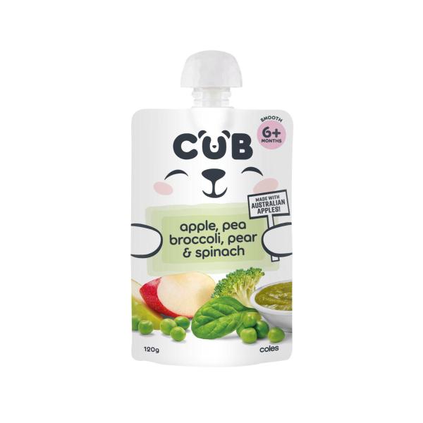 Apple Pea Broccoli Pear & Spinach Baby Food Pouch 6+ Months