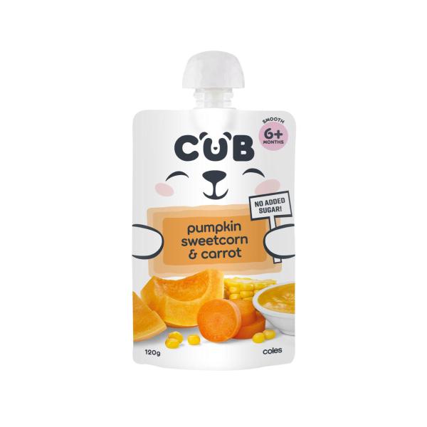 Pumpkin Sweetcorn & Carrot Baby Food Pouch 6+ Months