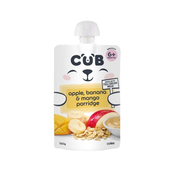 Apple Banana & Mango Porridge Baby Food Pouch 6+ Months