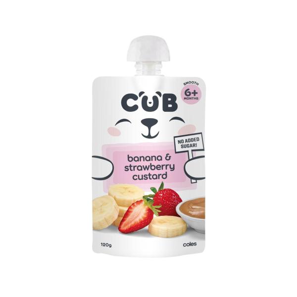 Banana & Strawberry Custard Baby Food Pouch 6+ Months