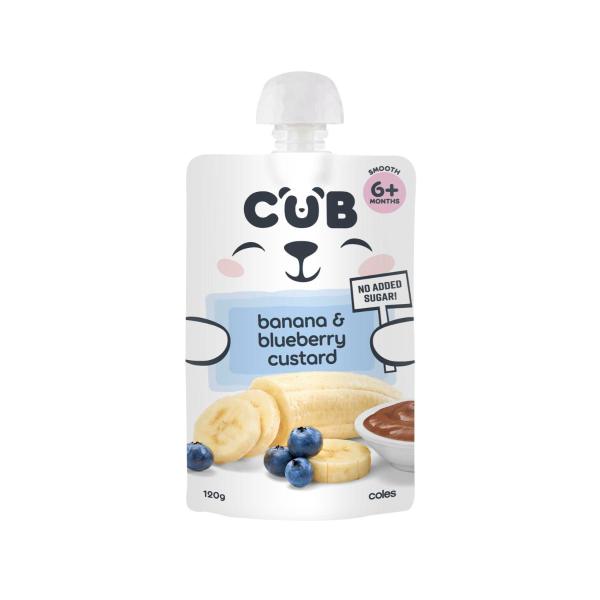 Banana & Blueberry Custard Baby Food Pouch 6+ Months