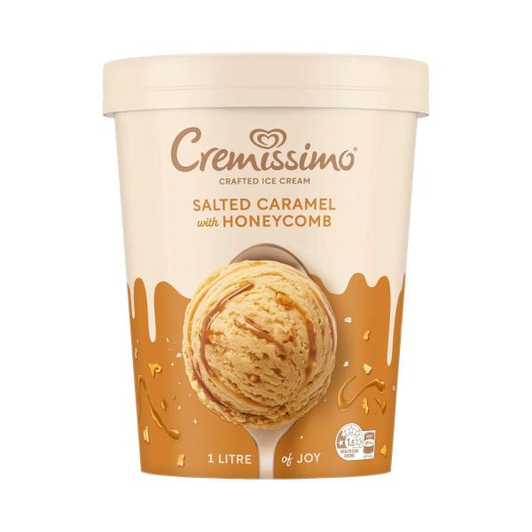 Cremissimo Salted Caramel With Honeycomb Ice Cream Tub