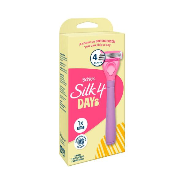 Silk 4 Days Purple Razor Kit With 1 Refill Blade