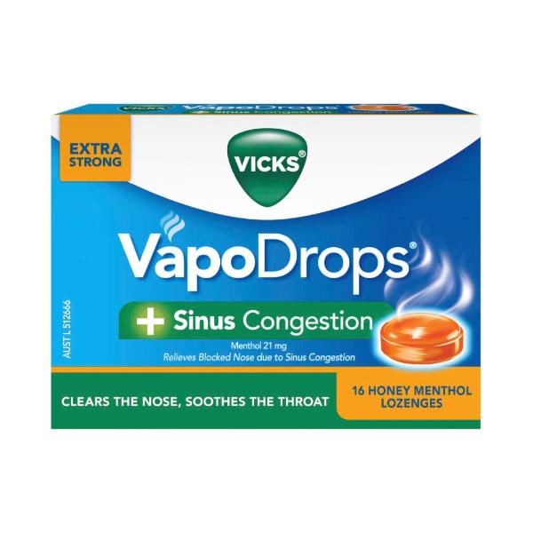 Vapodrops + Sinus Congestion Honey Lozenges