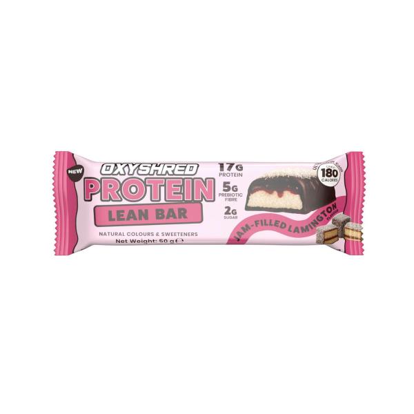 Lean Protein Bar Jam Filled Lamington