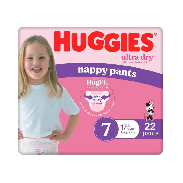 Ultra Dry Nappy Pants Girl Size 7 17kg