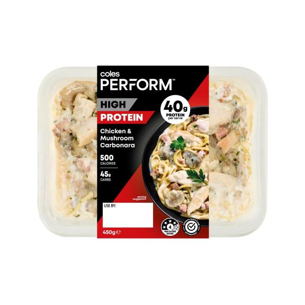 High Protein Chicken & Mushroom Carbonara