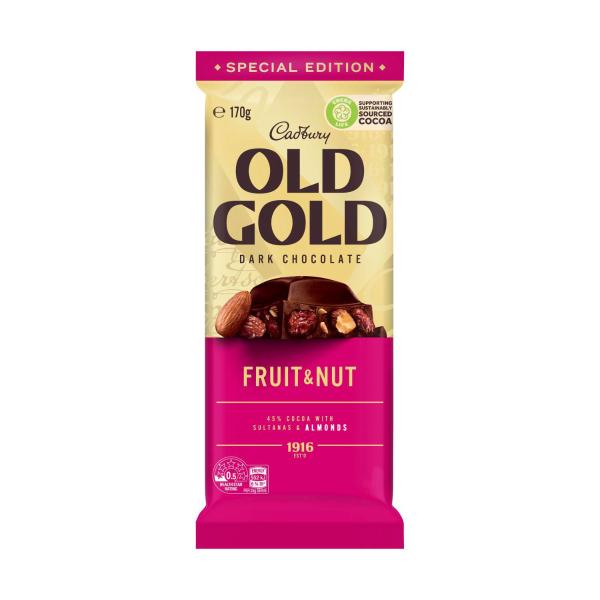 Old Gold Fruit And Nut Block Chocolate