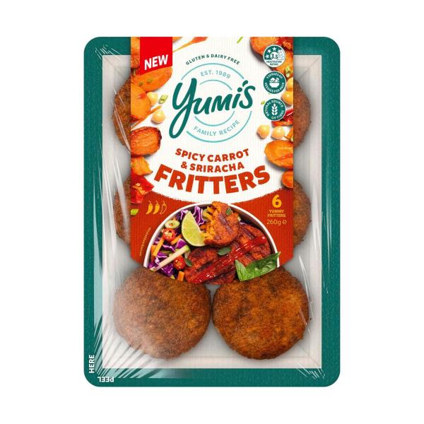 Carrot & Sriracha Fritters