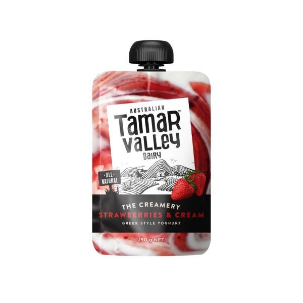 Dairy The Creamery Yoghurt Pouch Strawberries & Cream