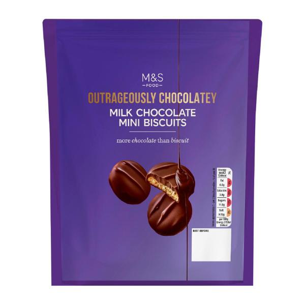 Outrageously Chocolatey Milk Chocolate Mini Biscuits