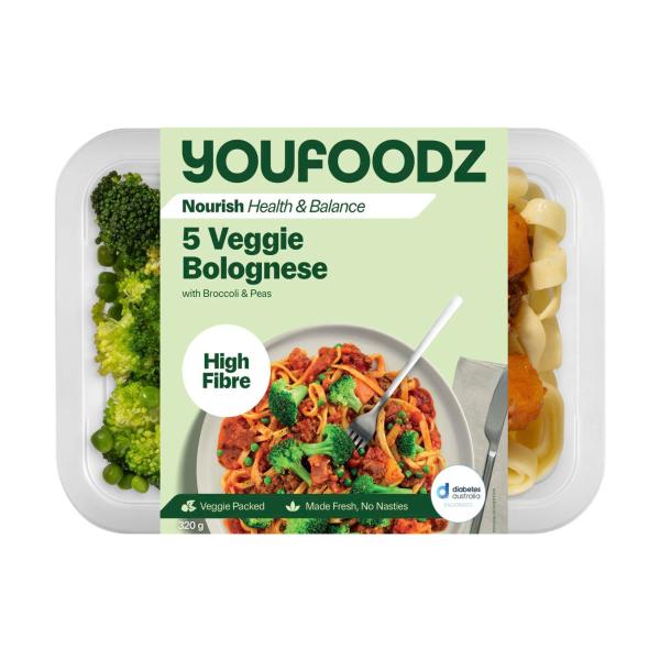 Nourish 5 Veggie Bolognese With Broccoli & Peas