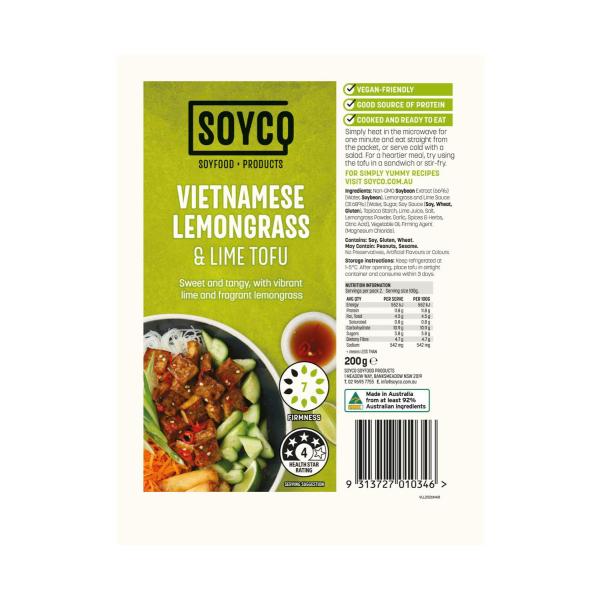 Vietnamese Lemongrass Lime Tofu