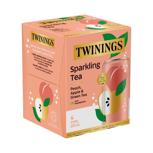 Sparkling Peach Apple Green Tea 4x250ml