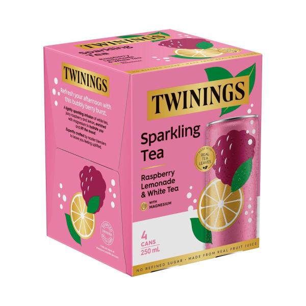 Sparkling Raspberry Lemonade & White Tea 4x250ml