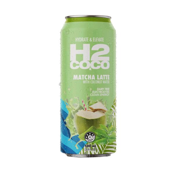 Iced Matcha Latte Coconut Water