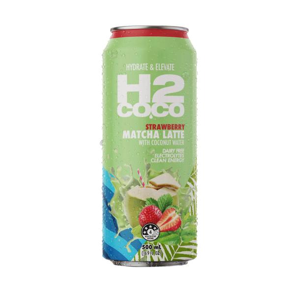 Strawberry Matcha Latte Coconut Water