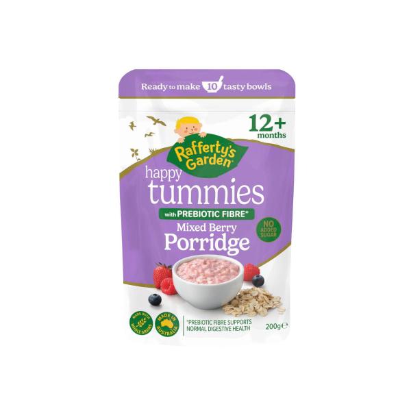 Happy Tummies Prebiotic Fibre Mixed Berry Poridge 12m+