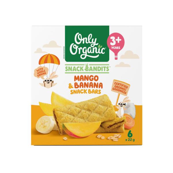 Snack Bandits Mango & Banana Snack Bars 6x22g