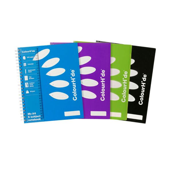 Colourhide Notebook 5 Subject A4