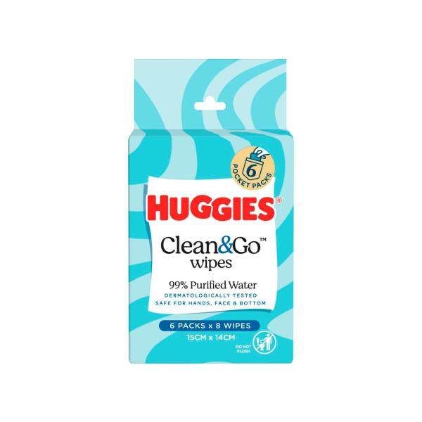 Clean And GO Mini Wipes 8 Pack