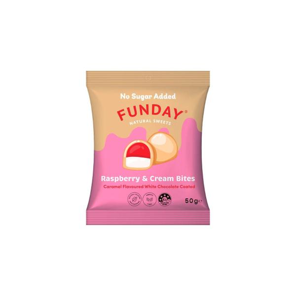 Caramel Flavoured White Chocolate Raspberry & Cream Bites